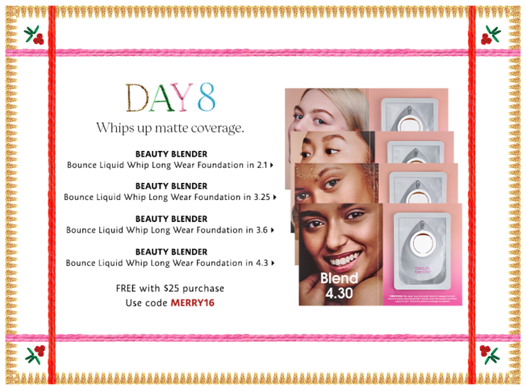 SEPHORA CANADA MERRY MYSTERIES COUNTDOWN TO CHRISTMAS Day 8; Free