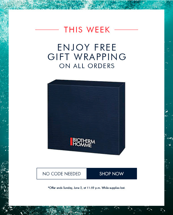 BIOTHERM CANADA Free Gift Wrapping on All Orders 2019 Canadian