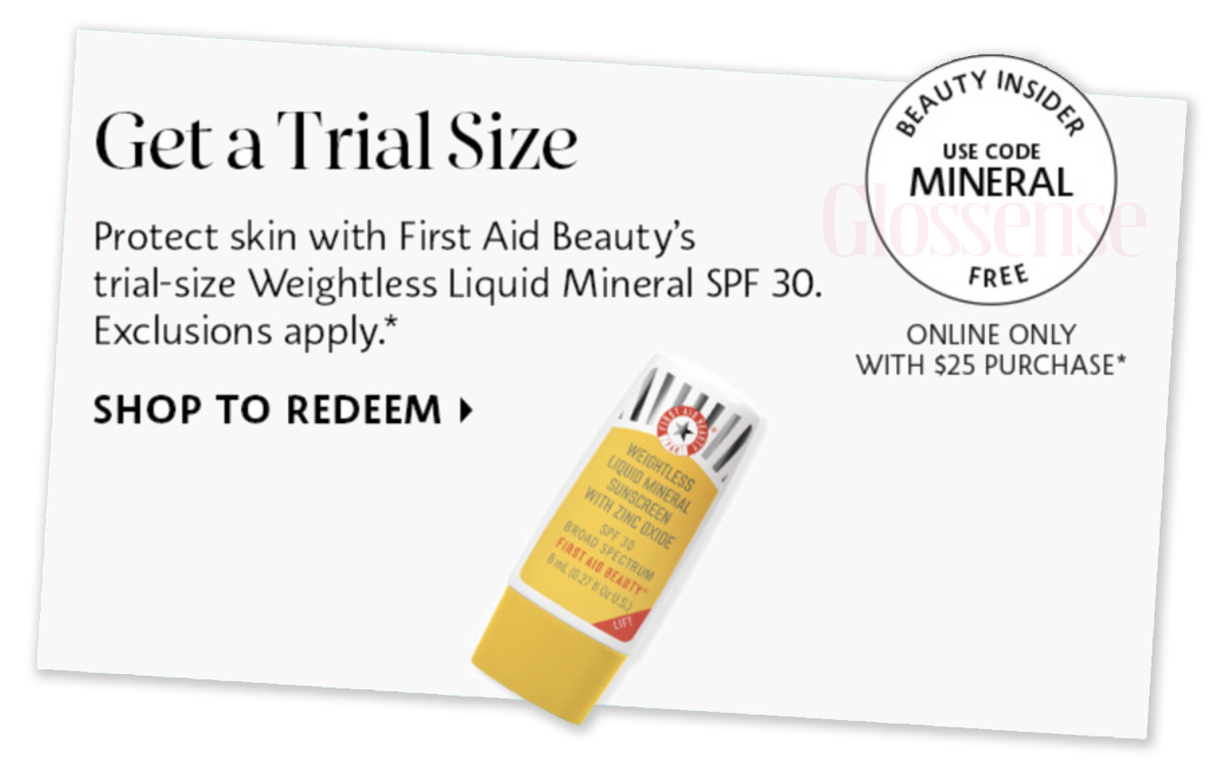 SEPHORA CANADA PROMO CODE Free First Aid Beauty Weightless Liquid