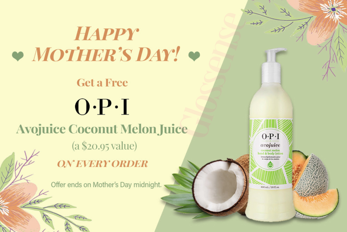 TRADE SECRETS CANADA Free 600mL OPI Avojuice Coconut Melon Hand & Body Lotion w/ ANY Order