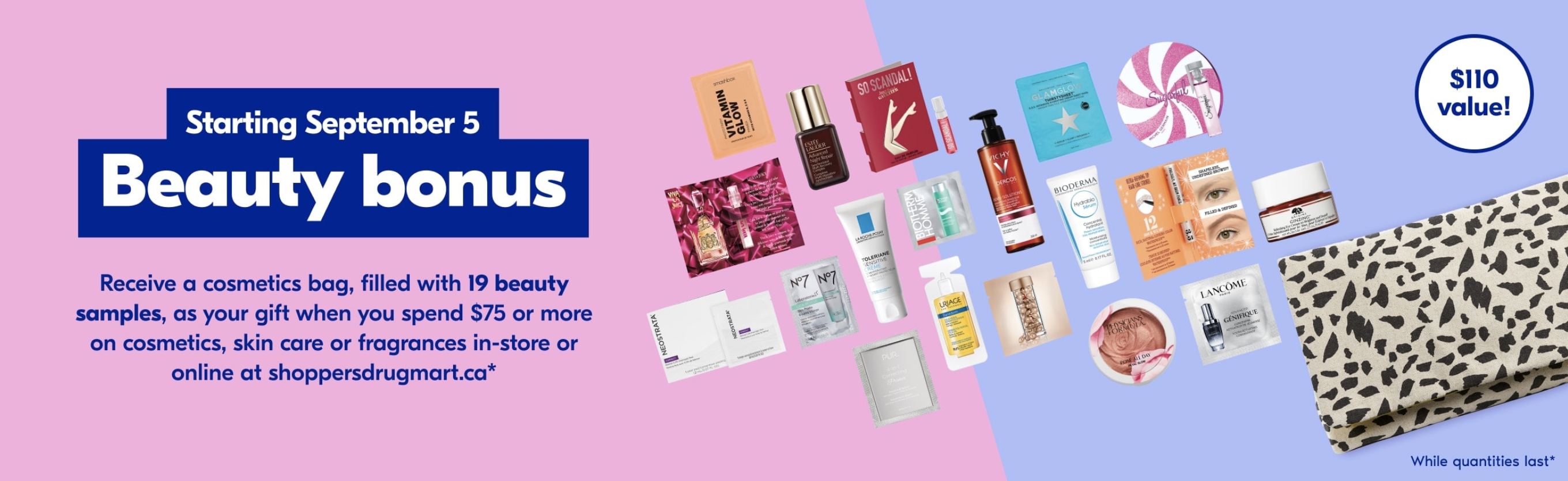 SHOPPERS DRUG MART CANADA GWP Free Fall Beauty Bonus Bag of Beauty