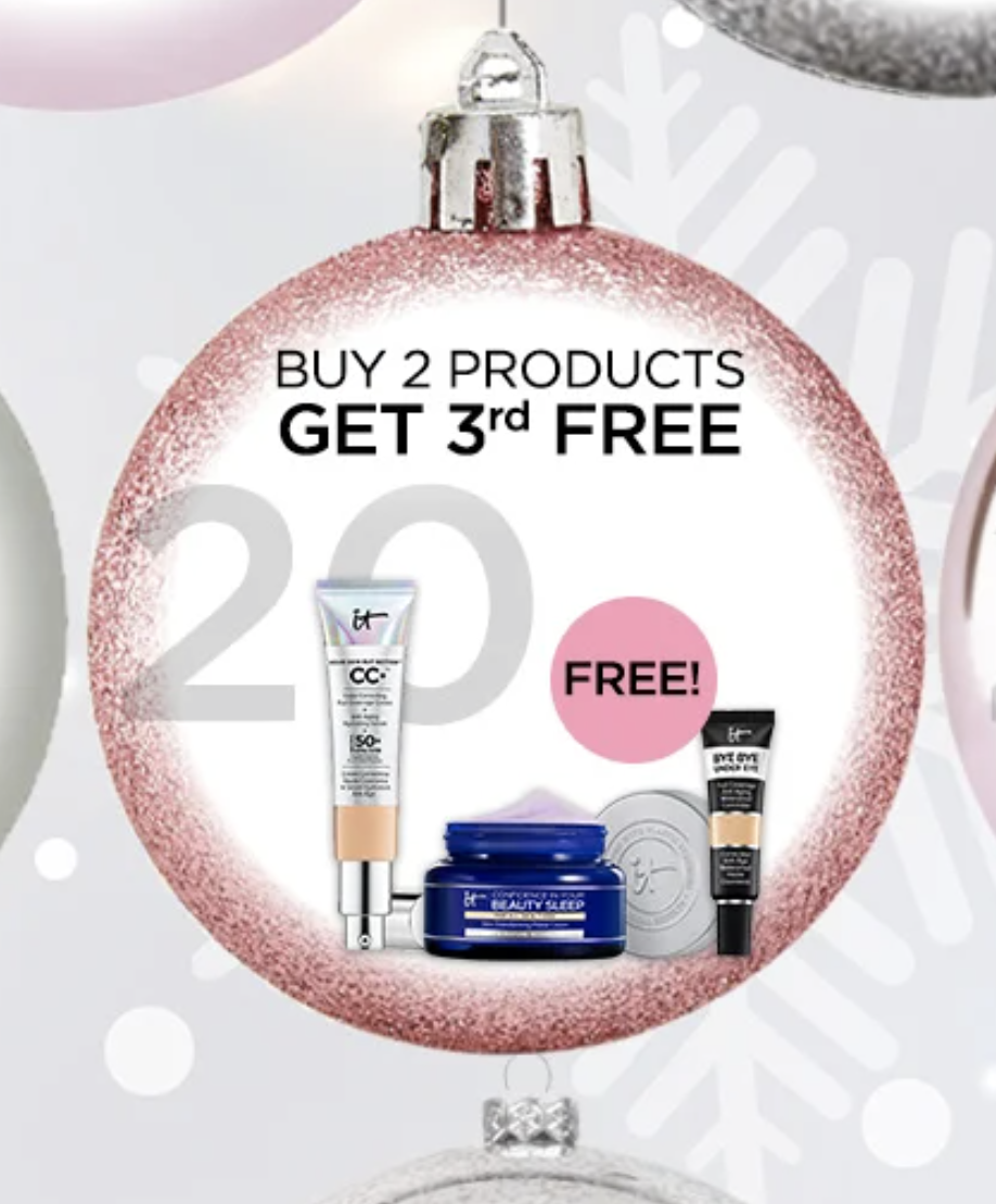 IT COSMETICS CANADA Holiday Advent Calendar; Buy 2 Products & Get 3rd