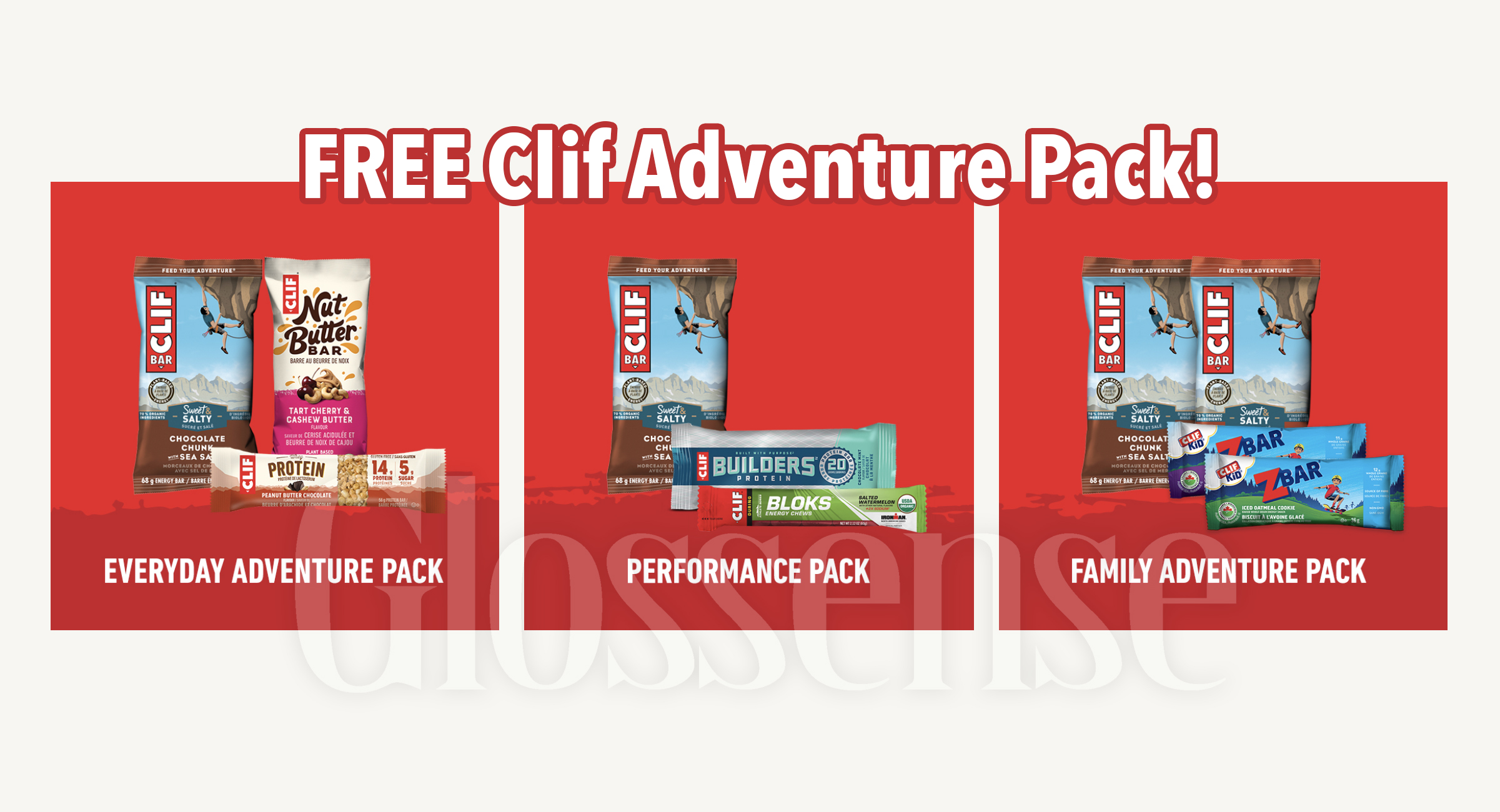 CANADIAN FREEBIES: Free Clif Energy Bar Adventure Pack | Clif Bar Canada