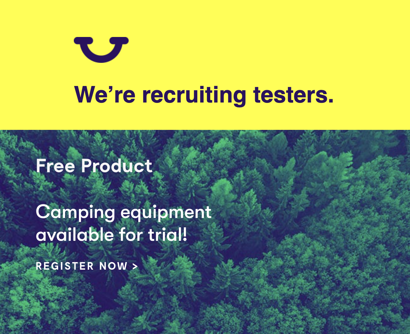 HOME TESTER CLUB CANADA Apply to a Camping Equipment Tester