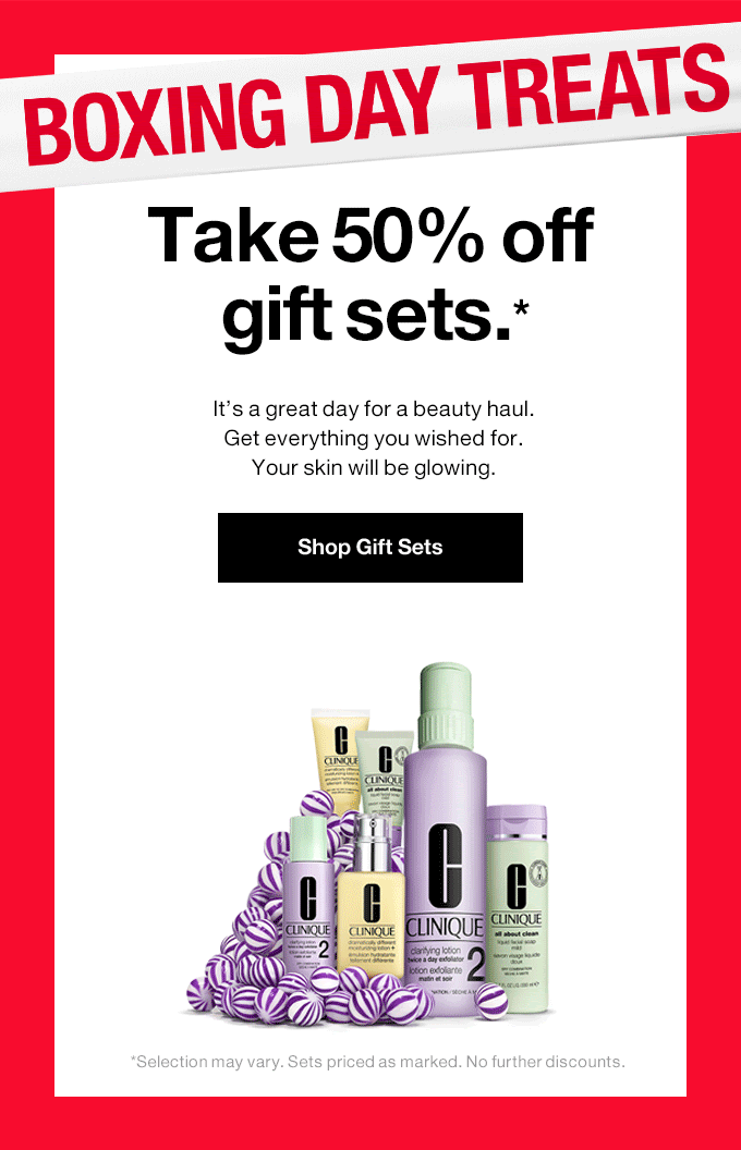 CLINIQUE CANADA 2021 Boxing Day Treats & Boxing Week Sale; 50 Off