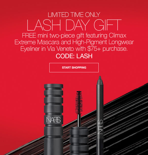 NARS COSMETICS CANADA Free 2022 National Lash Day 2pc Makeup Gift