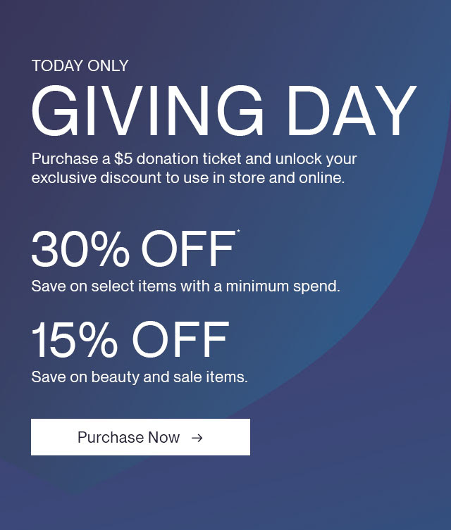 HUDSON’S BAY CANADA Buy a 5 Giving Day Ticket & Save Up to 30 Off